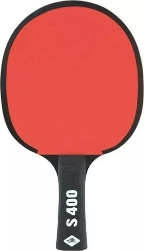 Donic Ping Pong Kit: 2 Protection Line 400 Rackets + 6 Jade Balls + Retractable Red Net 4