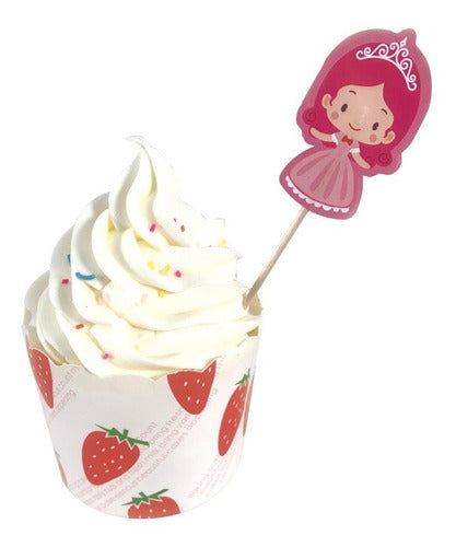 Party Store Pinche Adorno Cupcake Copetin Princesa X 20 Uni Cotillon 1