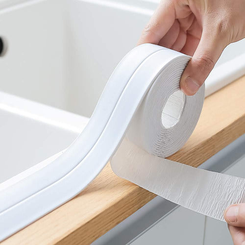 2 Pack Tape Caulk Strip PVC Self Adhesive Foldable 90º for Bathroom Kitchen 3