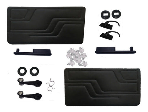 Kit Paneles Tapizados Fiat 147 Fiorino Apoyab. Manijas Clips 0