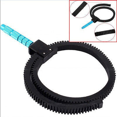 Follow Focus Gear Ring Adjustable Strap W/ Handle For DSLR Camera 1