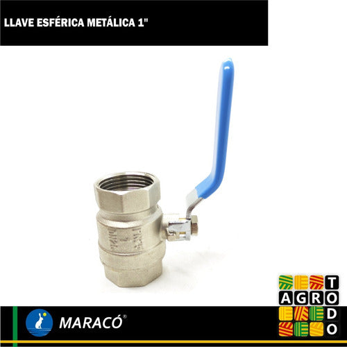 Llave Esférica Metálica 1 Pulgada Cod 03000 2