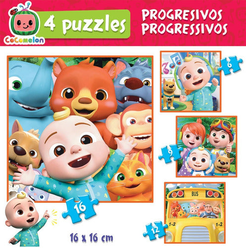 Educa Borras Set 4 Puzzles Progresivos Rompecabeza Cocomelon Educa Niño ® 1