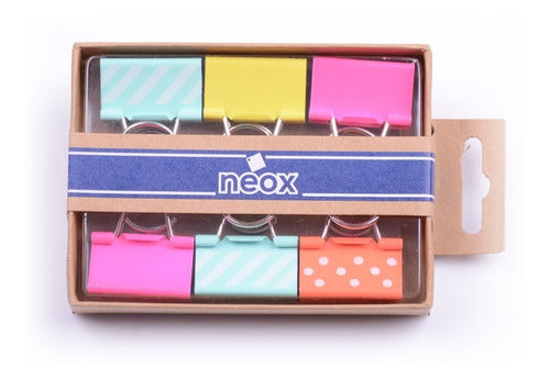 Neox Multicolor Paper Clips Set 32 Mm - Mosca 0