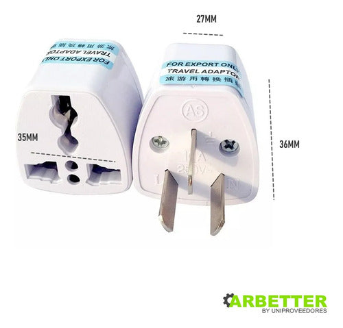 10x Adaptador Enchufe Viajero Inglés Uk Europeo Subte A 2