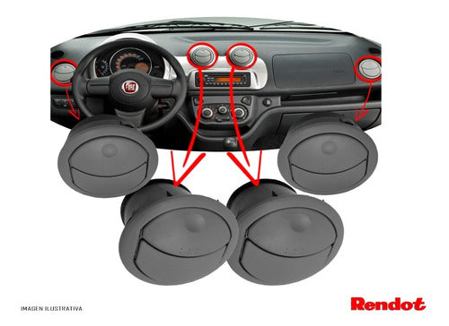 Difusor De Aire Central  Fiat Uno Evo Fiorino Evo (100191592 1