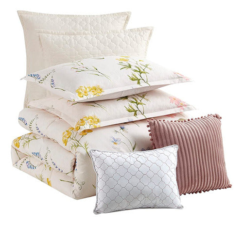 Sweet Home Collection Queen Comforter Set 7 Piezas Ultra Soft Fashion Printed Bedding 2