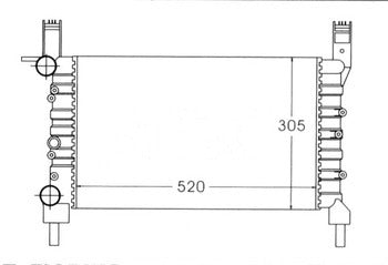 Fiat Radiator Fiorino 1.7 D-Elba 1.7-Duna 1.7-Uno 1600 I-E 1