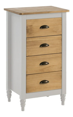 Dino Chiffonier Cómoda 4 Cajones Madera - Arte Equipamientos 0