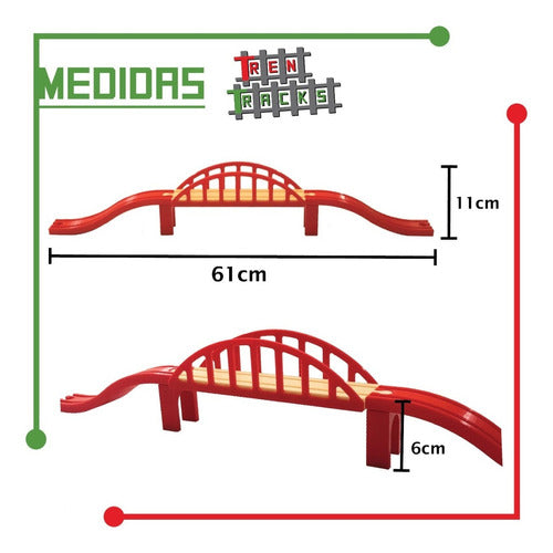 TrenTracks 61 Cm Long Bridge Compatible with Trencity 2