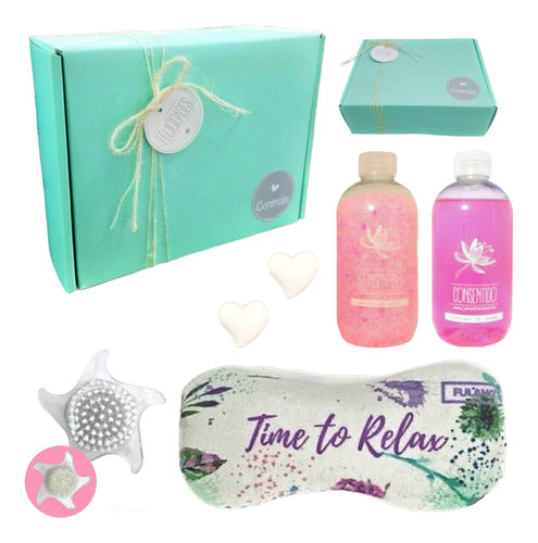 Business Gift Box - Rose Aroma Spa Gift Set Kit N51 - Gift Box Empresarial Aroma Caja Regalo Rosas Set Kit Spa N51