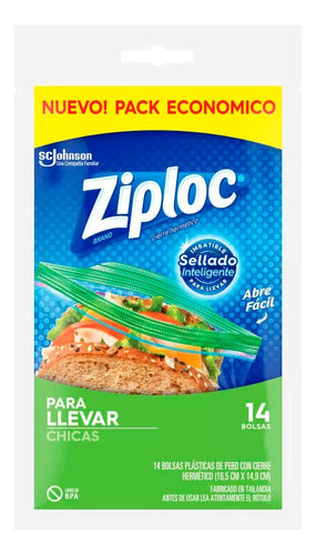 Ziploc Bolsas Cierre Hermético Para Llevar Chicas X14 6c 0