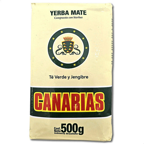 Yerba Mate Canarias Te Verde Y Jengibre Pack X3 1