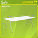 Folding Plastic Camping Table Briefcase Style White PVC 3