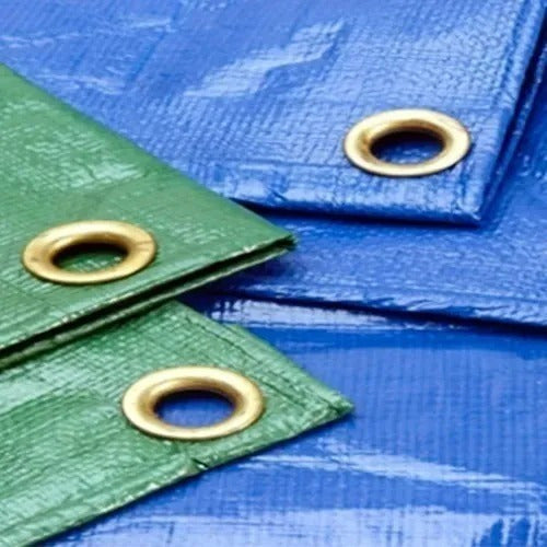 Rafia Verde 2x50 Metros Borde Reforzada Nylon Ojal Aluminio 1