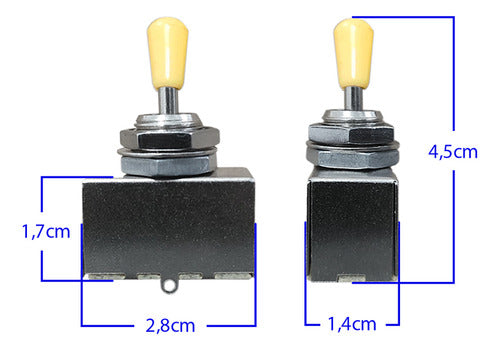 Chave Seletora 3 Posições Com Moldura Les Paul Creme Andaluz 3