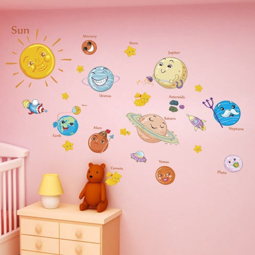 Vinilo Decorativo Pared [7bq28yfw] Planetas 1