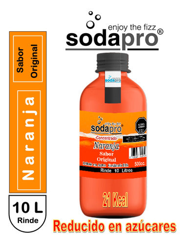 SodaPro Soda Concentrate Syrup Orange Flavor 500cc Bottle 0