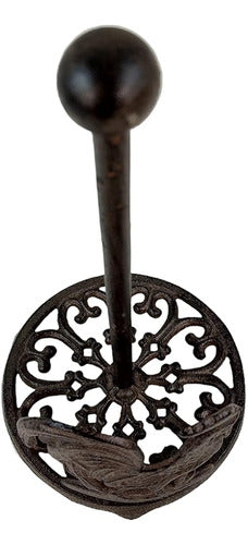 De Leon Collections Brown Rustic Western Cast Iron Paper Towel Holder 2