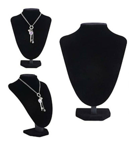 Exhibidor Busto Collares Cadena Cuerina 22 X 16cm En Cordoba 1