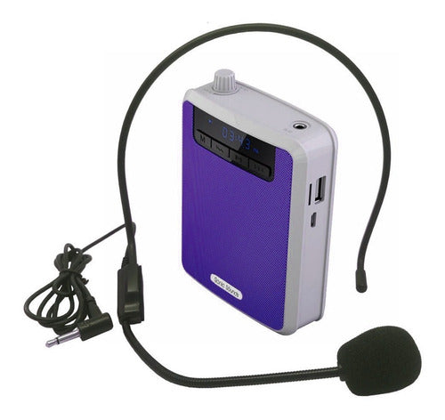 Portable Rechargeable Voice Amplifier Speaker with Headset Microphone K300 Tourist Guide 7