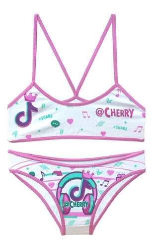 Cherry 2 Sets of Girls Bra and Brief or Minishort 5