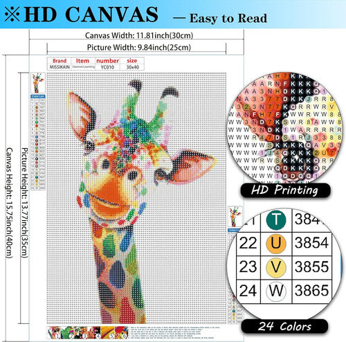 MISSIKAIN 5D Diamond Painting Kit for Adults, Giraffe 4