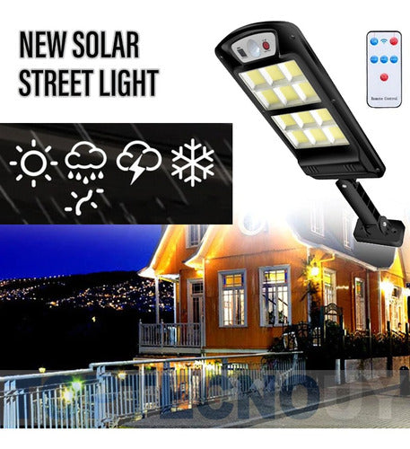 Toptecnouy Luz Exterior Foco Solar 50W 12COB LEDs Sensor FC + Control ® 1