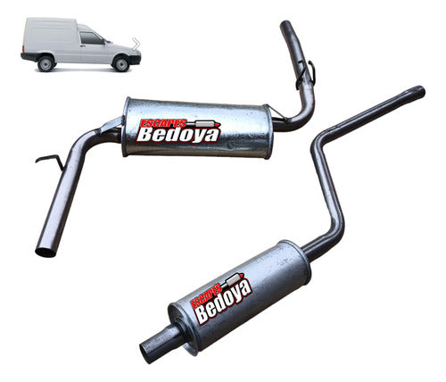 Fiat Original Type Exhaust Pipe with Silencer and Pre-Chamber for Fiorino 0