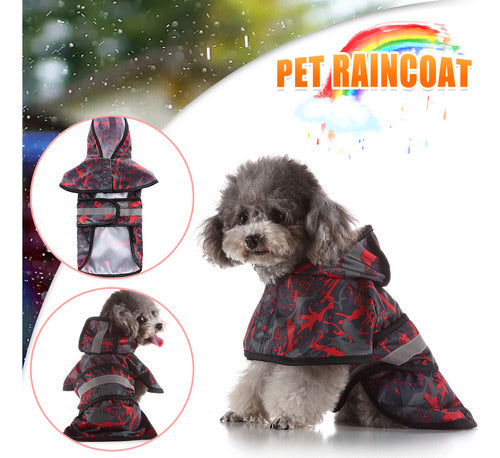 Capa De Chuva D Dog Large Dog Golden Big Pet Rain Coat Refle 2