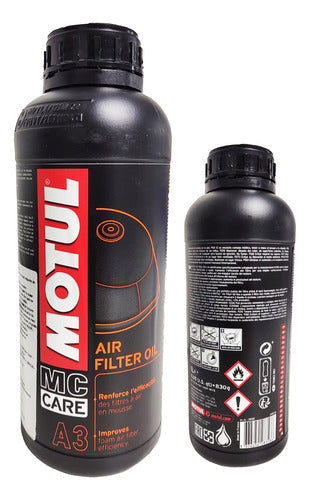 Lubrificante Motul 1 L A3 Filter Oil Mc Care Filtro Espuma 0