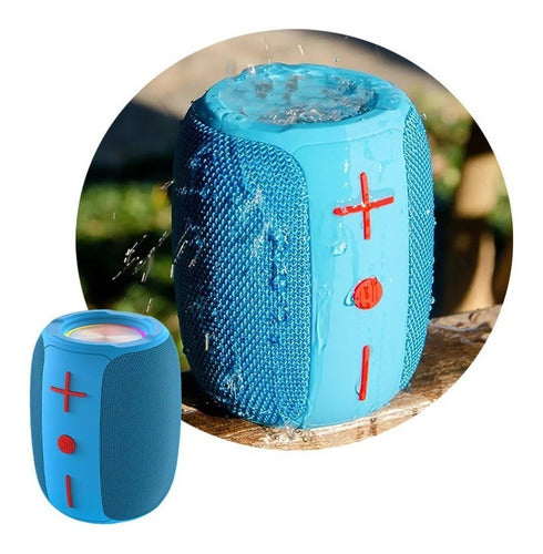 Portable Bluetooth Speaker with RGB Lights Water Resistant USB 5W 0