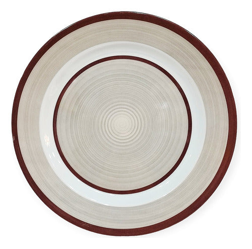 Set of 6 Melamine Flat Plates, Various Designs, 25cm 10