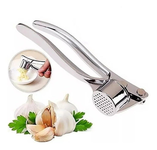 Pinza Prensa Pica Ajo Acero Inoxidable De Cocina Profesional 1