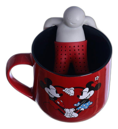 Caneca Infusor Para Chá Love Yoy Mickey Minnie Mouse Disney 0