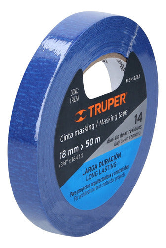 Truper Cinta Enmascarar Azul Pintor 14 Días 3/4'' 18mm 50mt 0