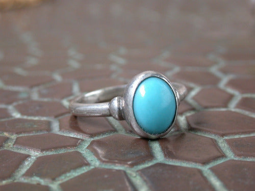 Luli 925 Silver Ring with Genuine Turquoise Stone Offer 3