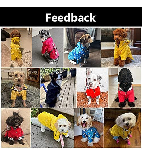 Capa De Chuva Para Cães Com Zíper E Botões Refletivos, Resis 1