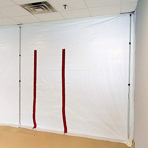 Zipwall Py50 Dust Barrier Plastic Sheeting, Transparent 1