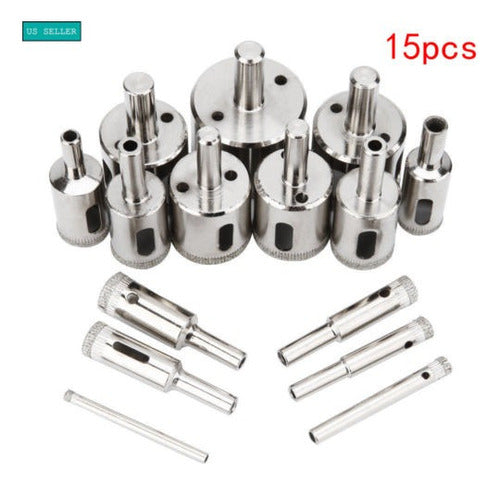 15 X Diamond Drill Bit Hole Saw Tool Set 2