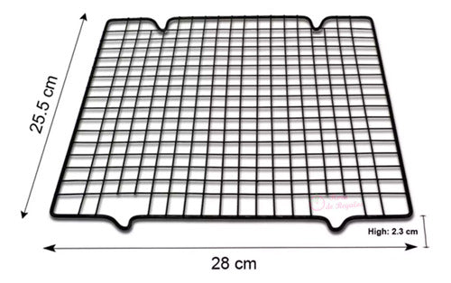 Rejilla Enfriadora Posa Torta Galletas Repostería 28x25,5 Cm 3