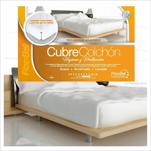 FiberBall Cubre Colchon Protector 2,00 X 2,00 Tipo Ajustable 0