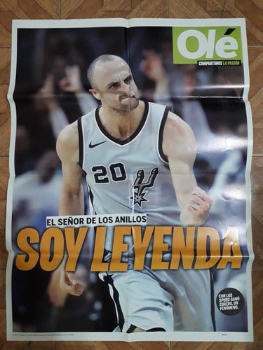 Póster Doble Manu Ginobili 1