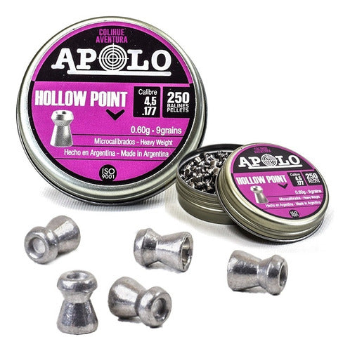 Apolo Hollow Point Pellets .177 Cal 4.5mm 250-Pack 0