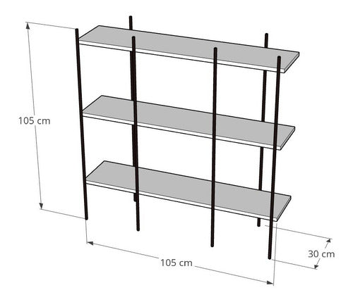 Industrial Iron and Wood Pantry Shelf Bookcase 1