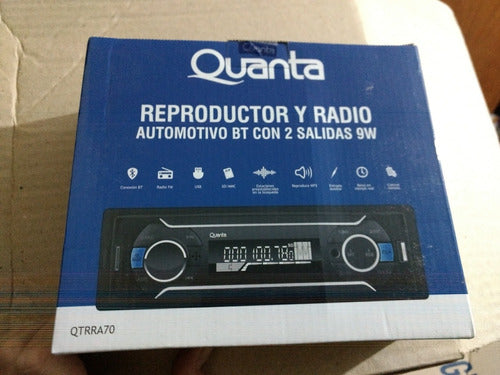 Quanta Autoestéreo, USB MP3 FM Bluetooth with Remote Control 0