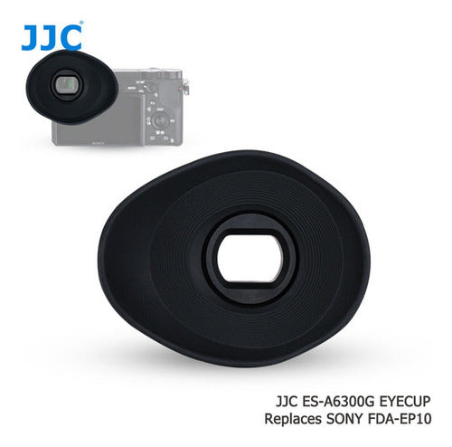 JJC A6300G Oval Silicone Eye Cup + Genuine Leather Hand Strap 3