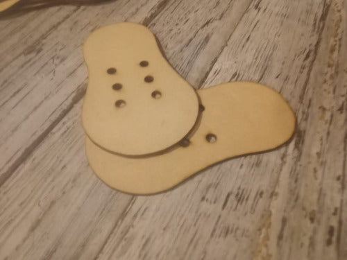 Zapatilla Para Enhebrar Fibrofacil X 10u.-mdf  Dia Del Niño 4