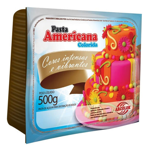 Pasta Americana Colorida Pink 500g Arcolor 0