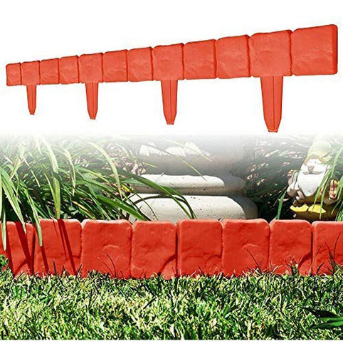 10 Peças Landscape Edging Border Plastic Garden Fence Lawn 0